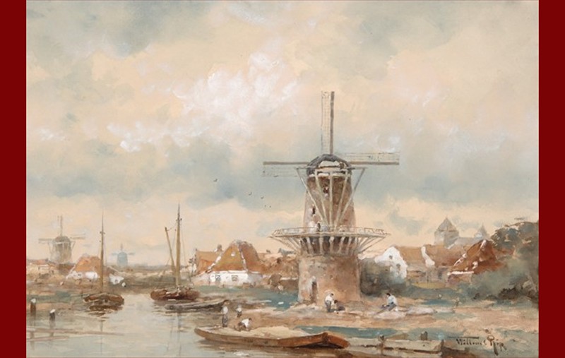 Bedrijvigheid bij de Molen aan de waterkant
