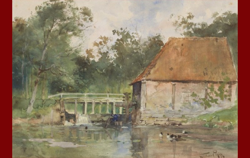 Een hoeve aan het water