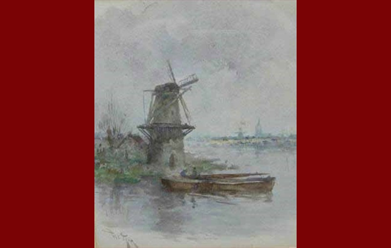 Een molen aan een vaart