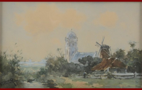 Landschap met molen